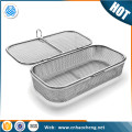 Stainless steel sterilization wire mesh instruments trays for surgical